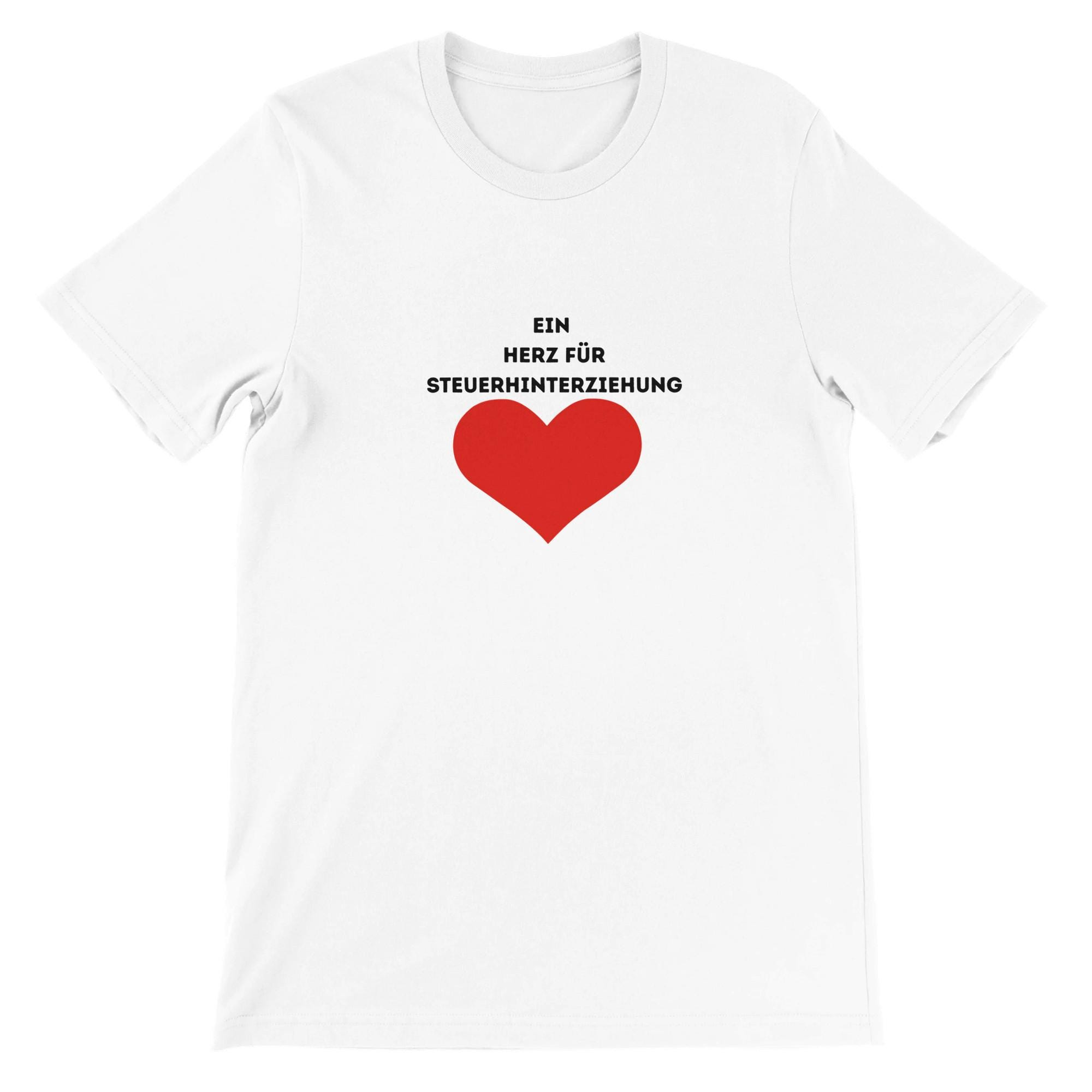 A Heart For Tax Evasion Funny T-shirt With Satire Fun Shirt For Men Ironic Gift With Saying