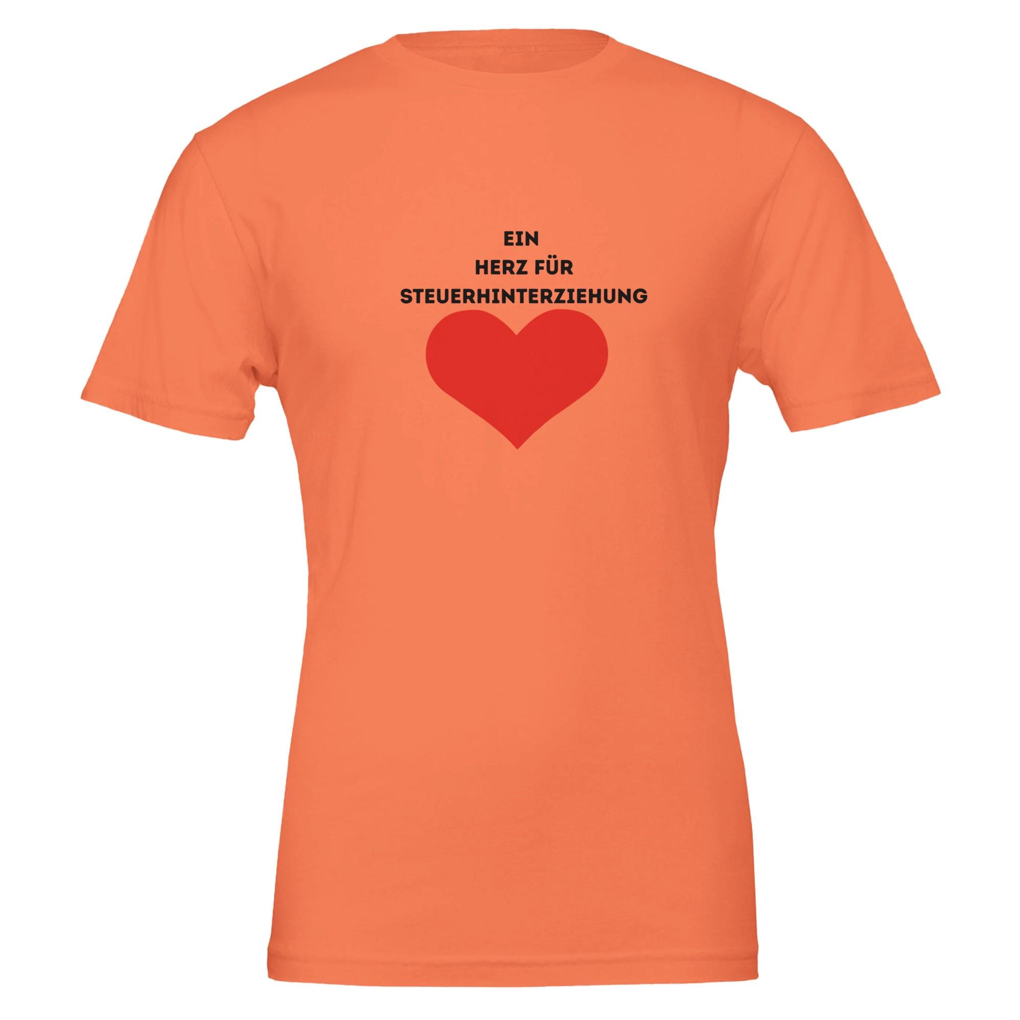 A Heart For Tax Evasion Funny T-shirt With Satire Fun Shirt For Men Ironic Gift With Saying