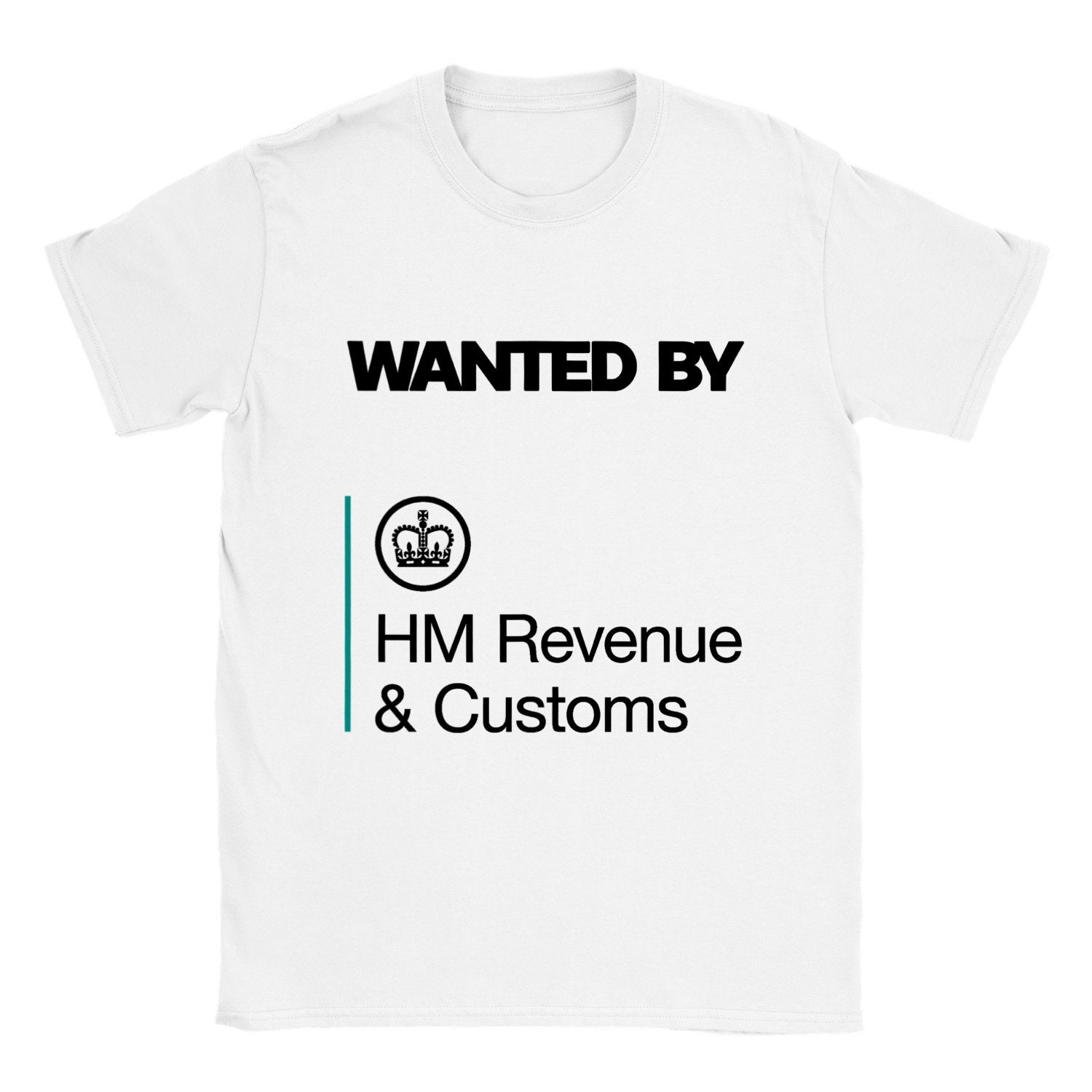 Wanted By Hmrc Fancy Dress Gag Meme T Shirt Unisex Mens Womens Gift Idea