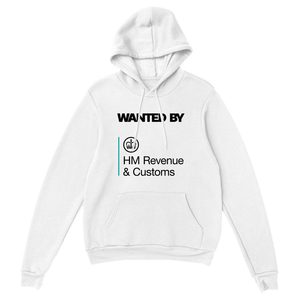 Wanted By Hmrc Fancy Dress Gag Meme T Shirt Unisex Mens Womens Gift Idea
