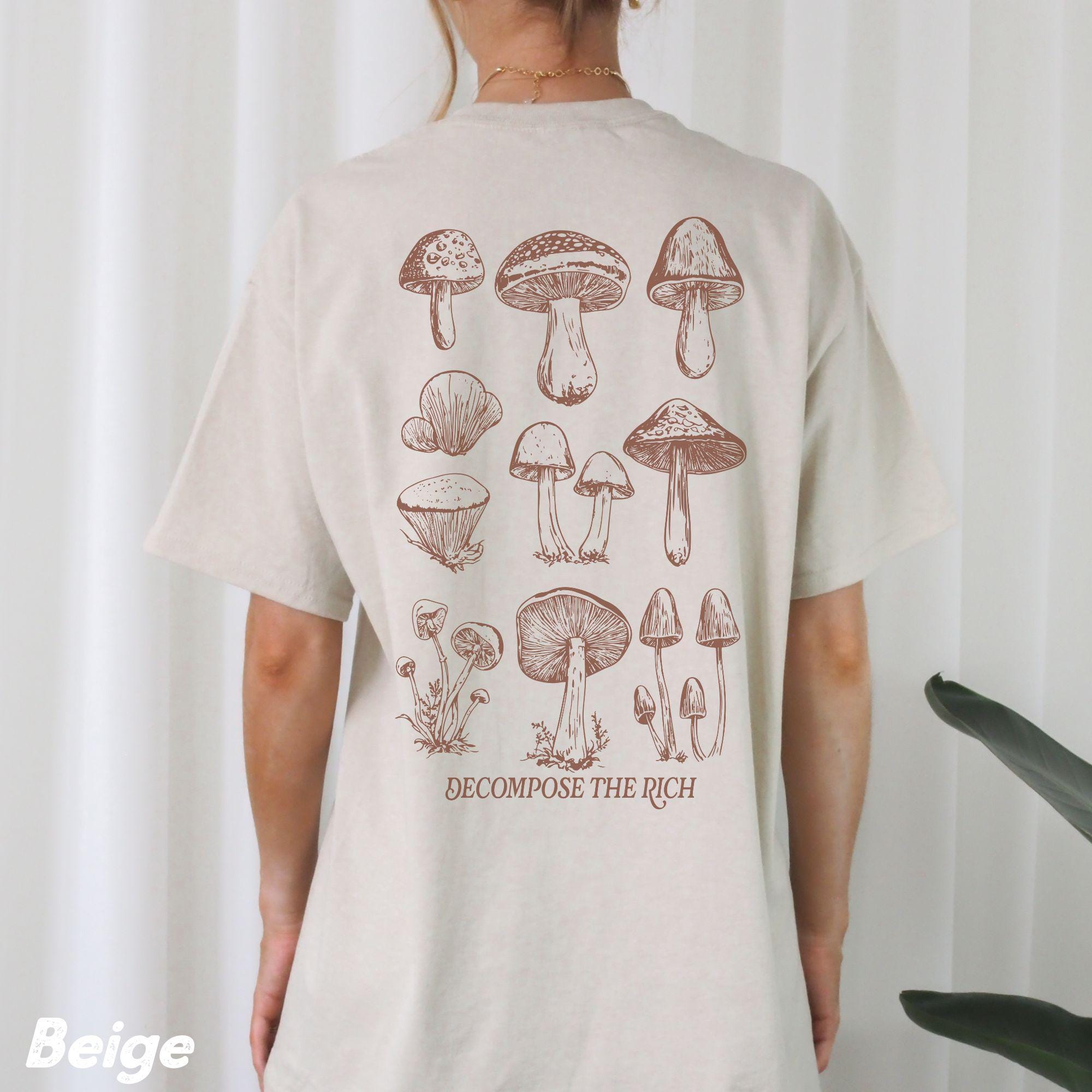 Decompose The Rich Mushrooms T-shirt Unisexfeminist Shirtanti Capitalism Tshirtleftist Movementleft Liberal Shirtfeminist Gift