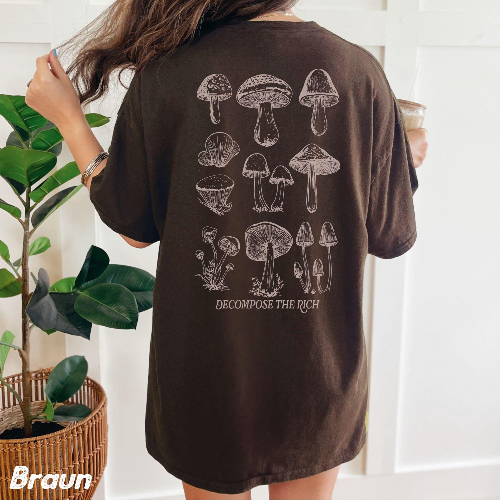 Decompose The Rich Mushrooms T-shirt Unisexfeminist Shirtanti Capitalism Tshirtleftist Movementleft Liberal Shirtfeminist Gift