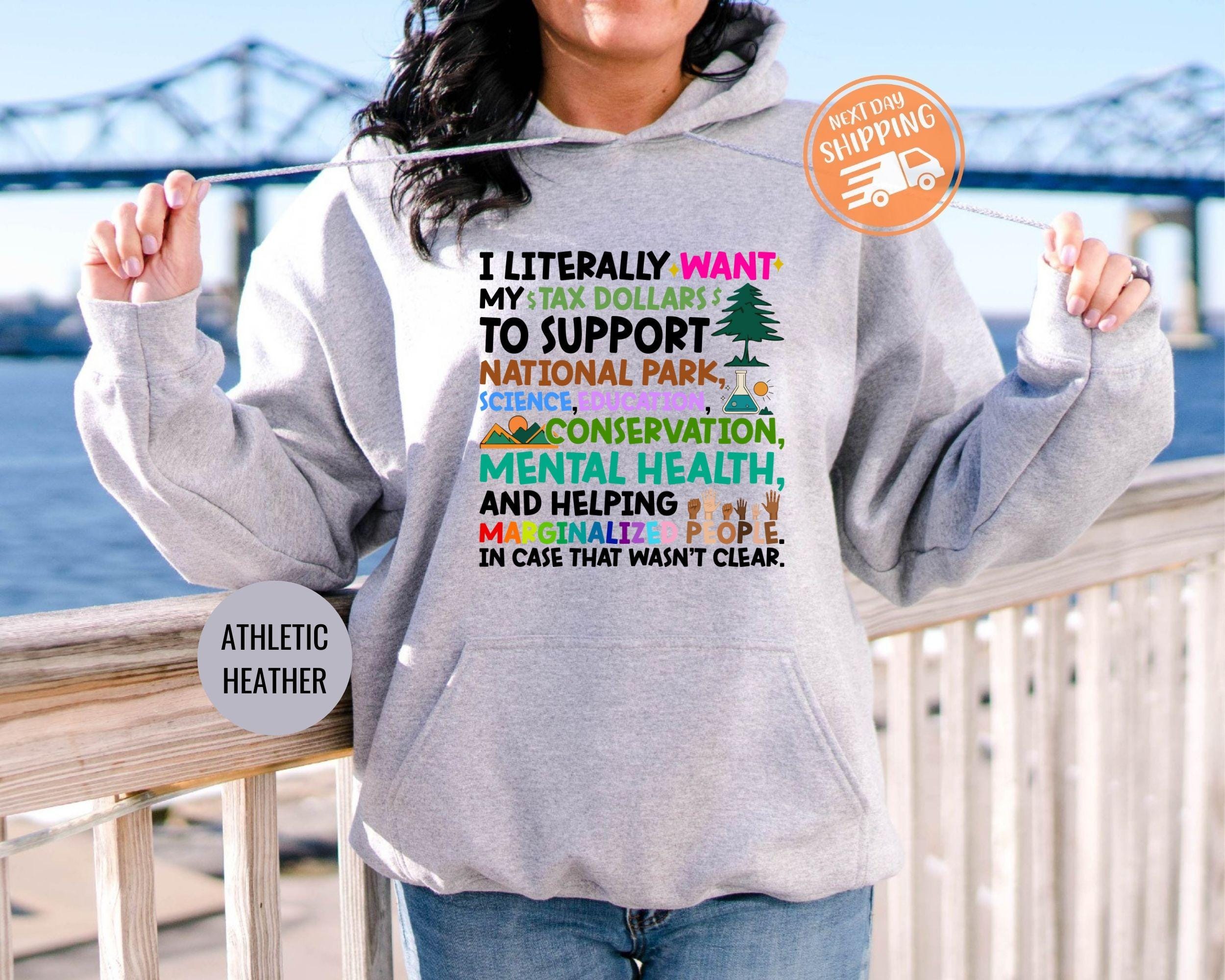 Activism T-shirt Tax Dollars Support National Parks Fund Education And Mental Health Conservation Social Justice Earth Day Tee