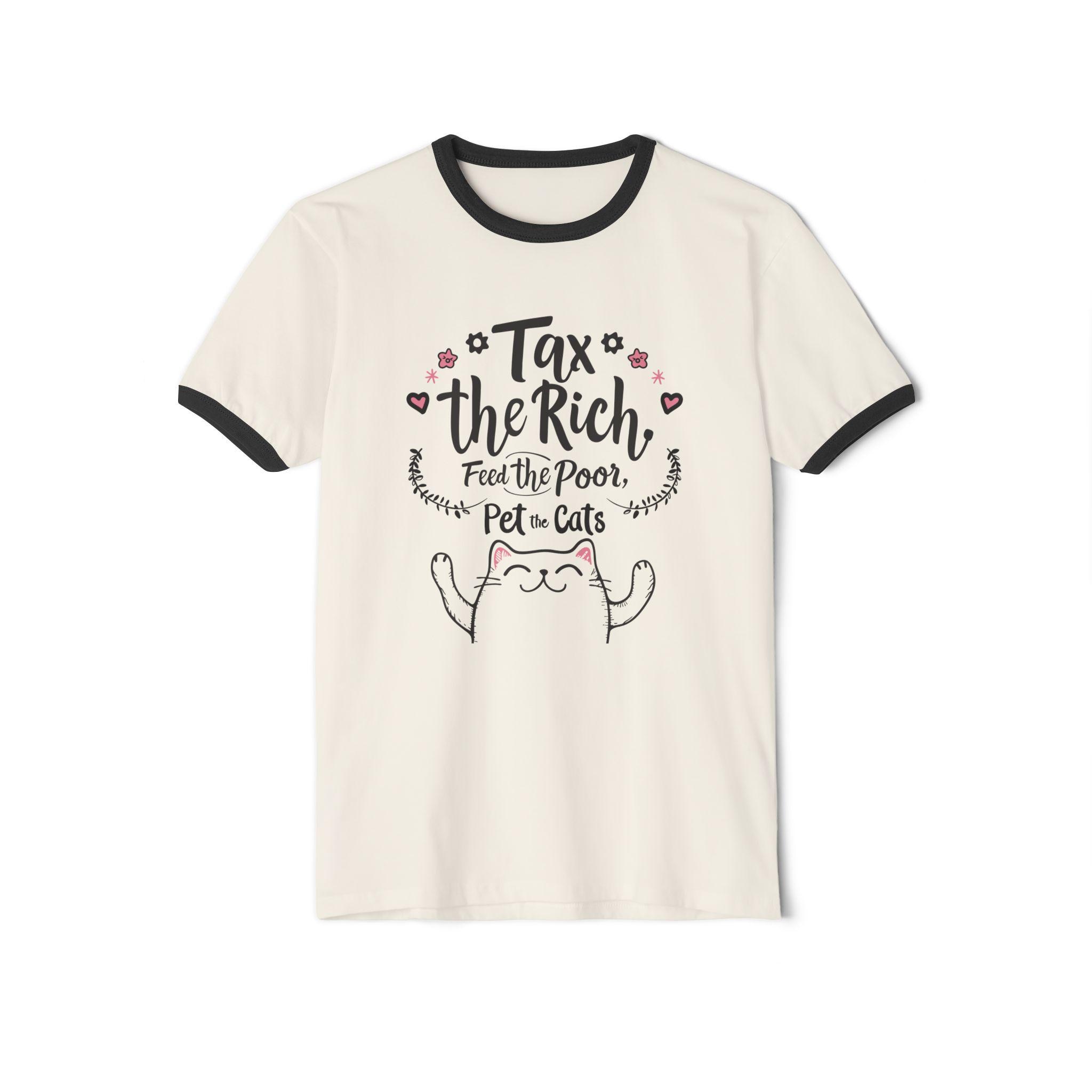 Kawaii Tax The Rich T-shirt Activist Cat Shirt Anti Capitalist Tee Protest Clothing Feminist Gift Socialist Shirt Political Statement