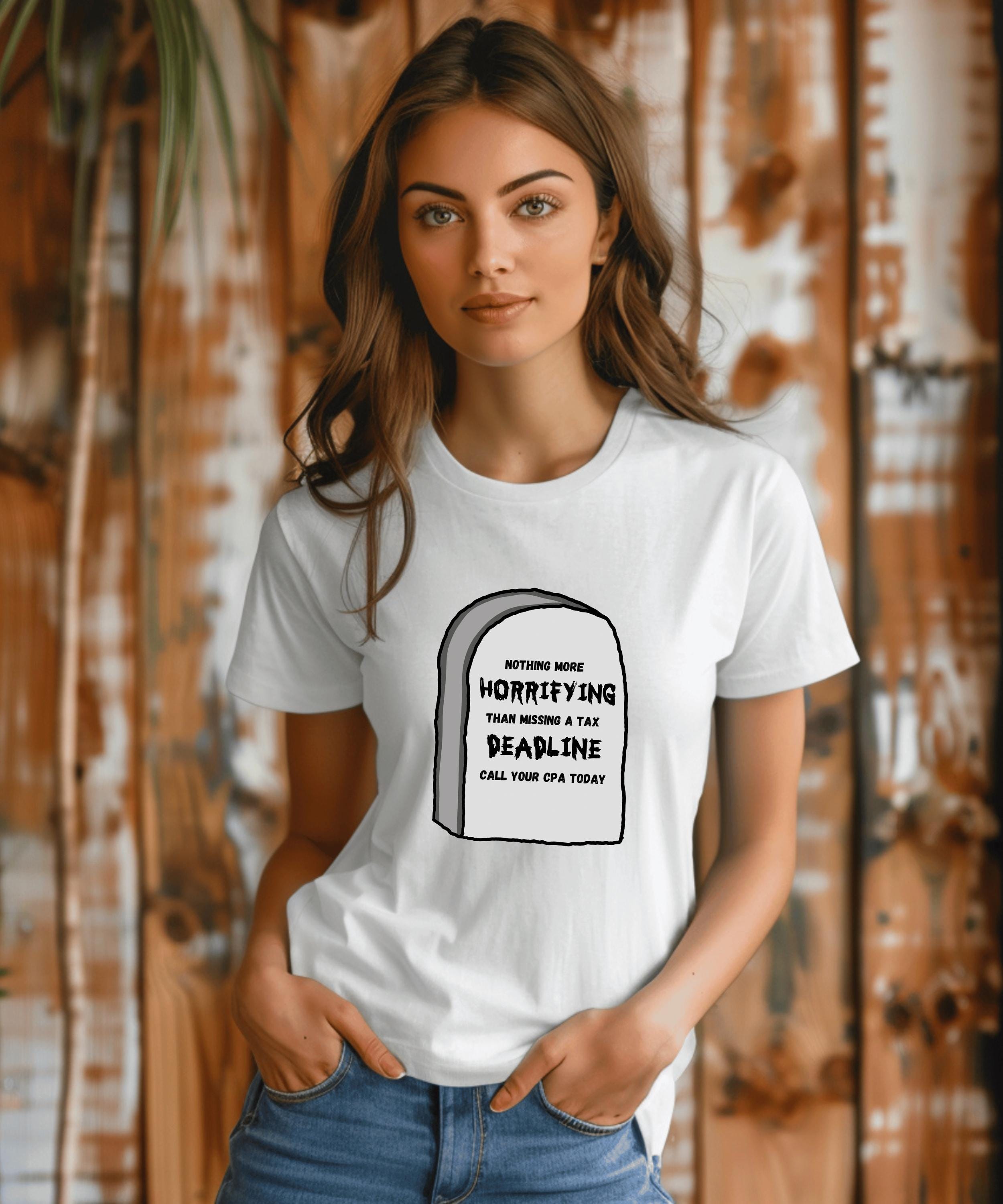 Tax Deadline Horror T-shirt Cpa Unisex Tee Accountant Gift Irs Reminder Shirt Tax Season Apparel