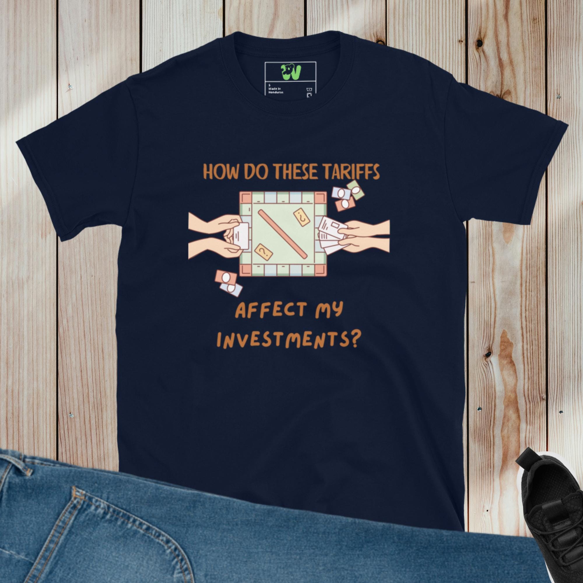 How Do These Tariffs Affect My Investments Free Shipping Tariffs Taxes Investments Fake Money Inflation Short-sleeve Unisex T-shirt