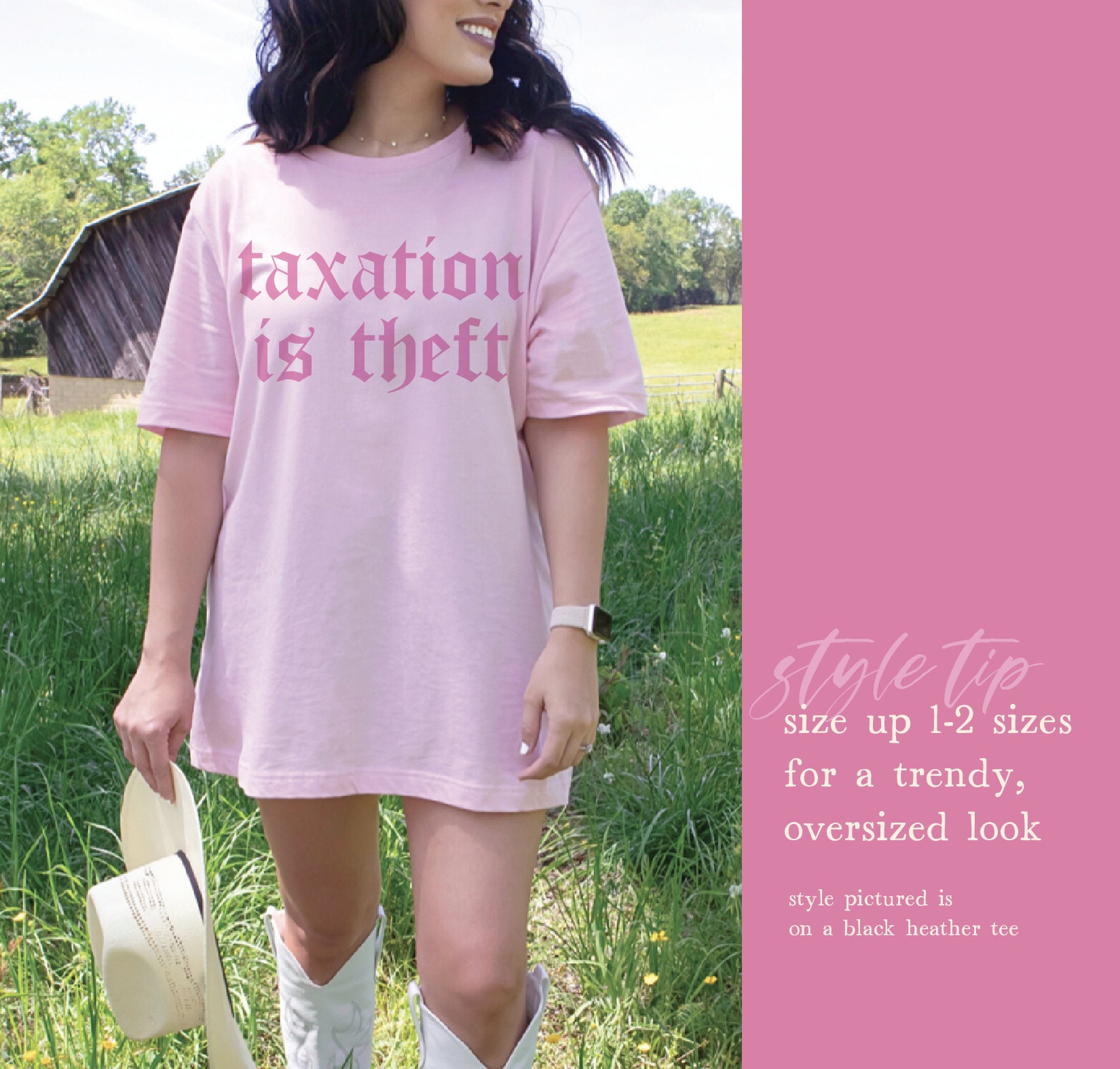 Pink Taxation Is Theft T-shirt Anti Establishment Defund The Irs Tee Funny Government Shirts Husband Birthday Gift Republican Gifts