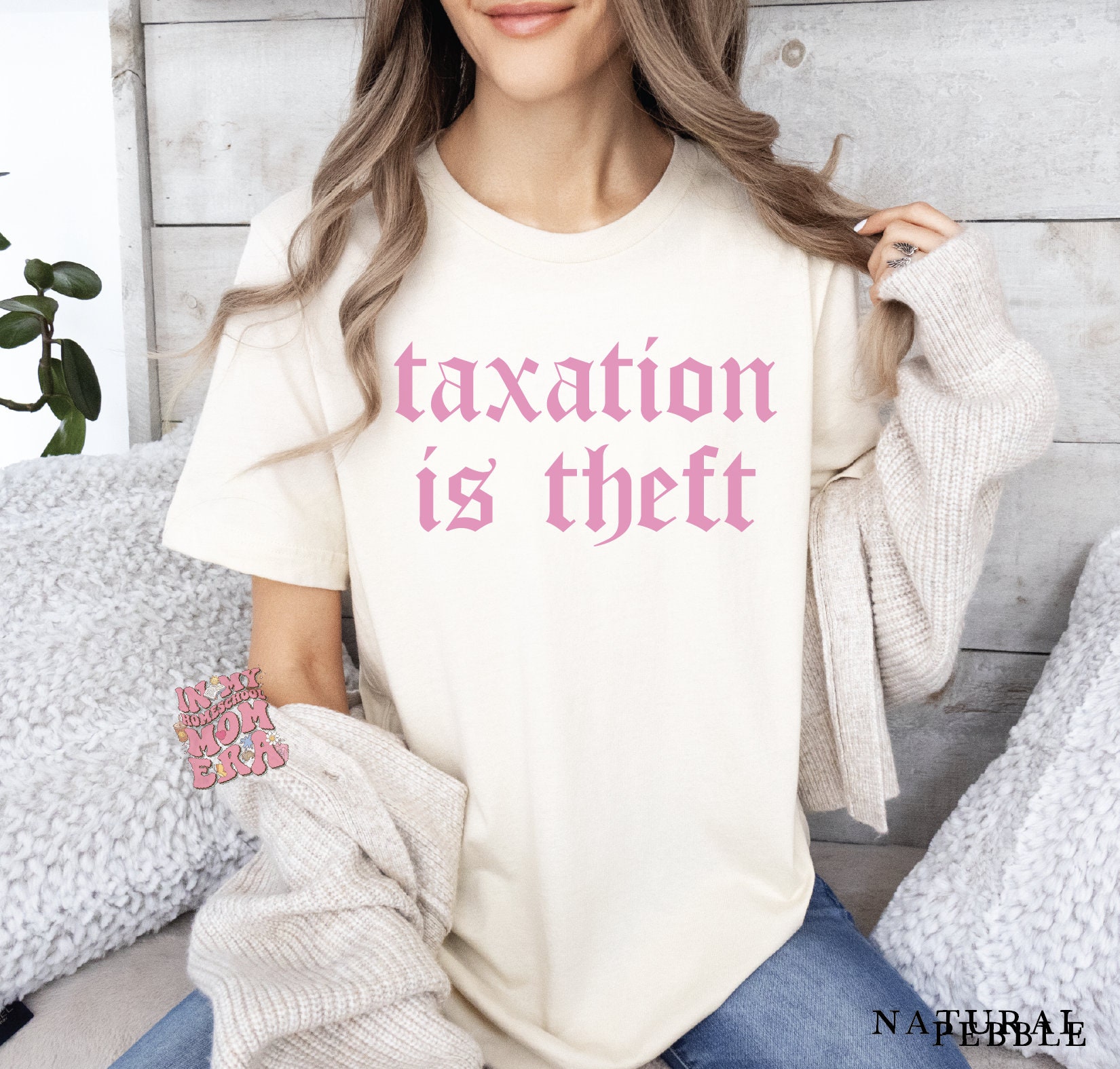 Pink Taxation Is Theft T-shirt Anti Establishment Defund The Irs Tee Funny Government Shirts Husband Birthday Gift Republican Gifts