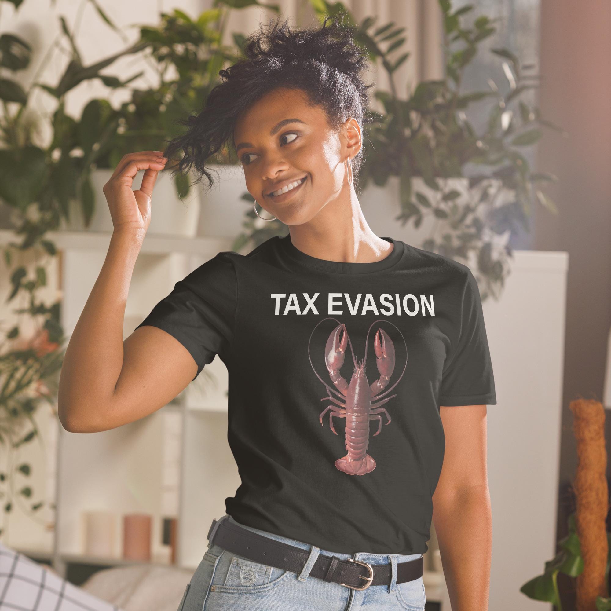 Tax Evasion Tshirt Tax Evasion Lobster Shirt Lobster Tax Evasion Shirt Tax Evasion Lobster Meme T-shirt Y2k Funny Meme Shirt Ironic Tee