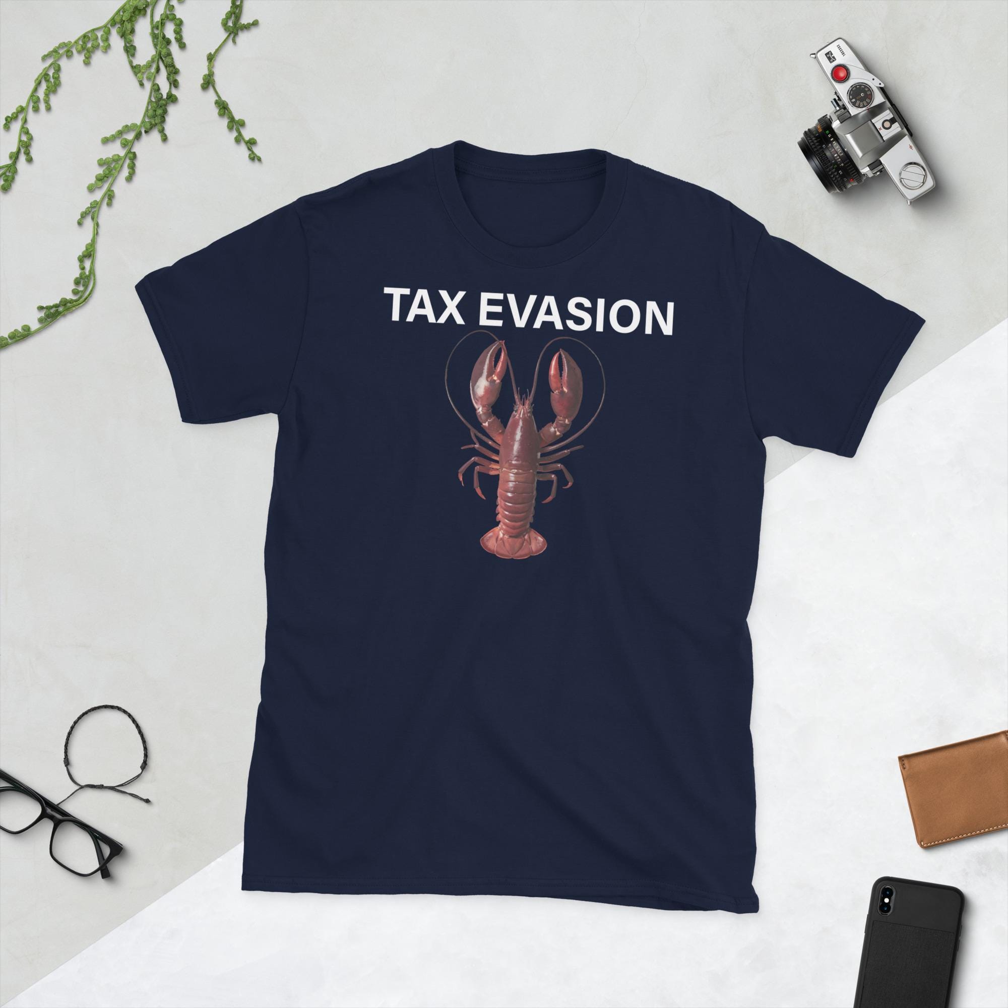 Tax Evasion Tshirt Tax Evasion Lobster Shirt Lobster Tax Evasion Shirt Tax Evasion Lobster Meme T-shirt Y2k Funny Meme Shirt Ironic Tee