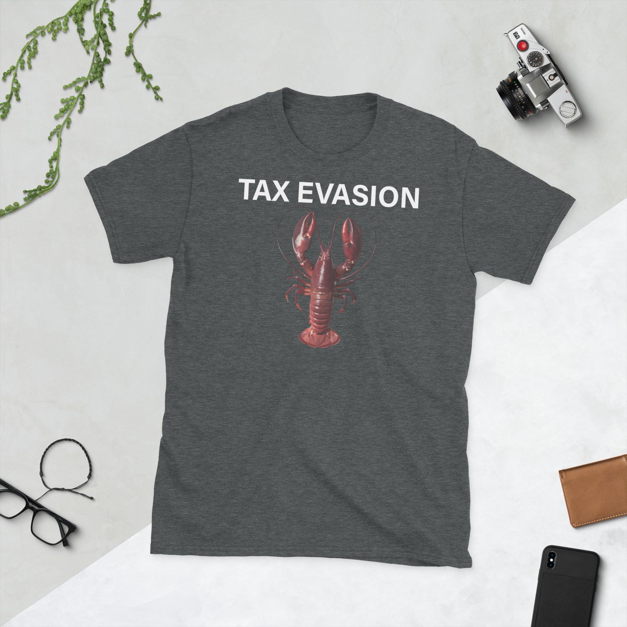 Tax Evasion Tshirt Tax Evasion Lobster Shirt Lobster Tax Evasion Shirt Tax Evasion Lobster Meme T-shirt Y2k Funny Meme Shirt Ironic Tee