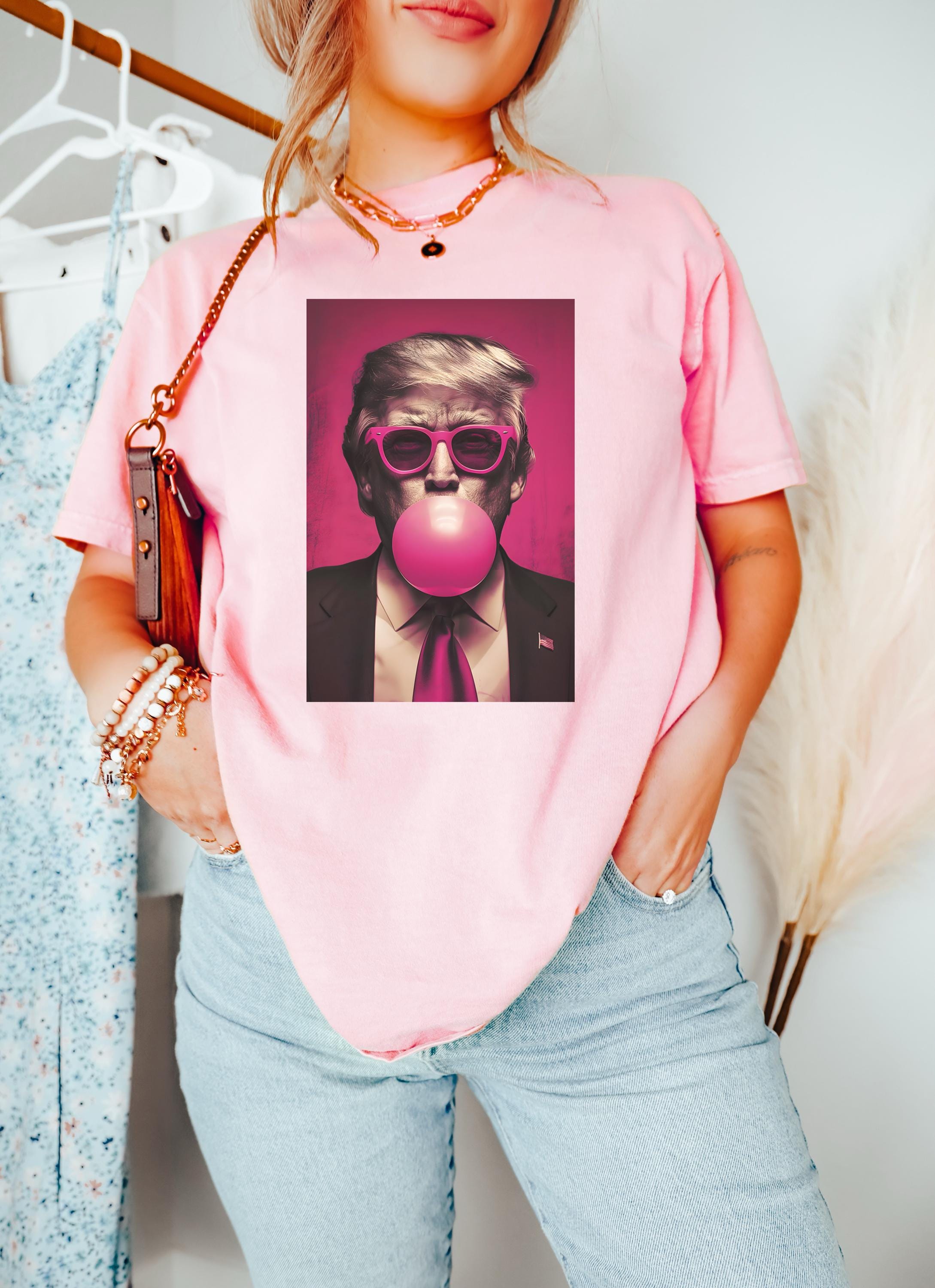 Bubble Gum Trump Shirt Donald Trump 2024 Sweatshirt Vote For Trump Shirt Political Shirt Election Day Shirtmake America Great Again Tee