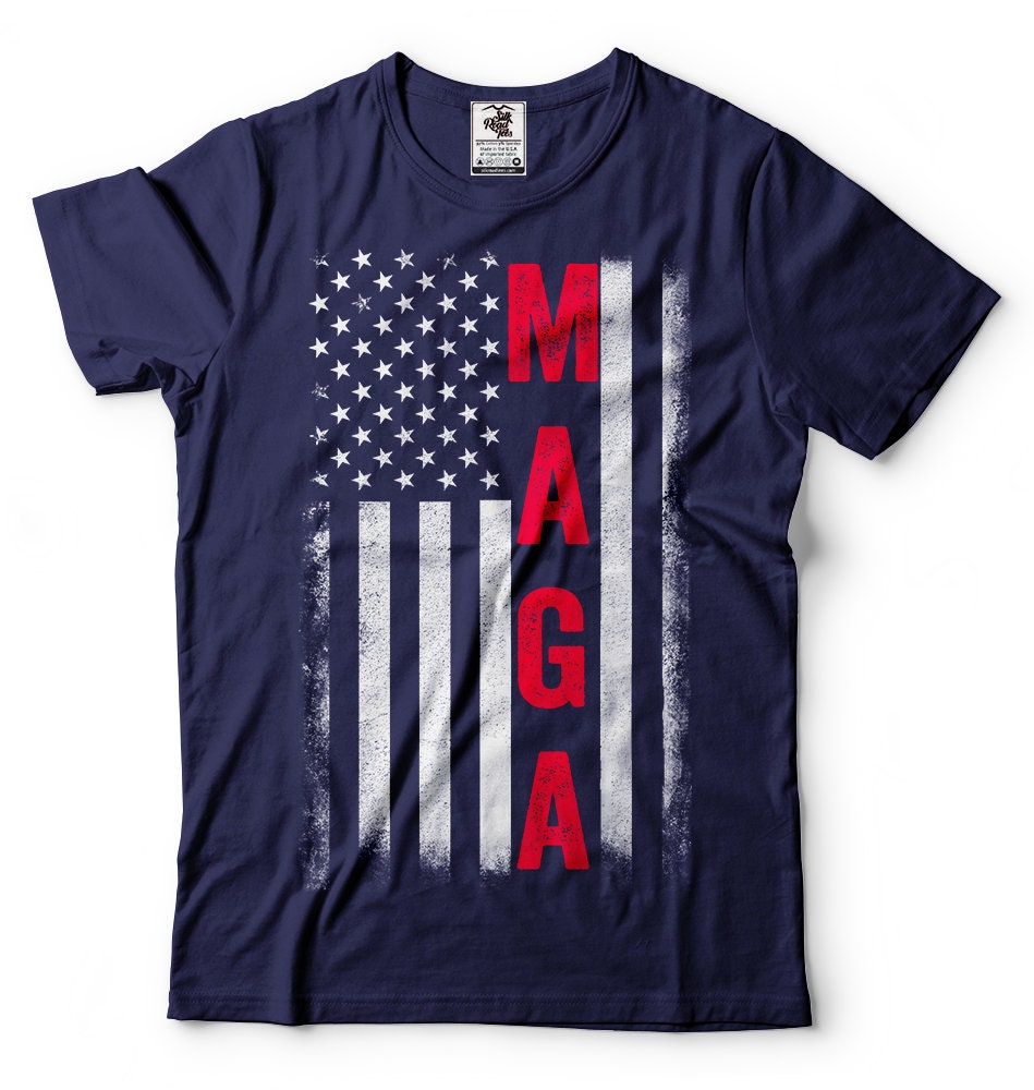 Maga Flag Donald Trump 2024 Election T-shirt Us Presidential Election Trump Re-election T-shirt Usa Flag Tee