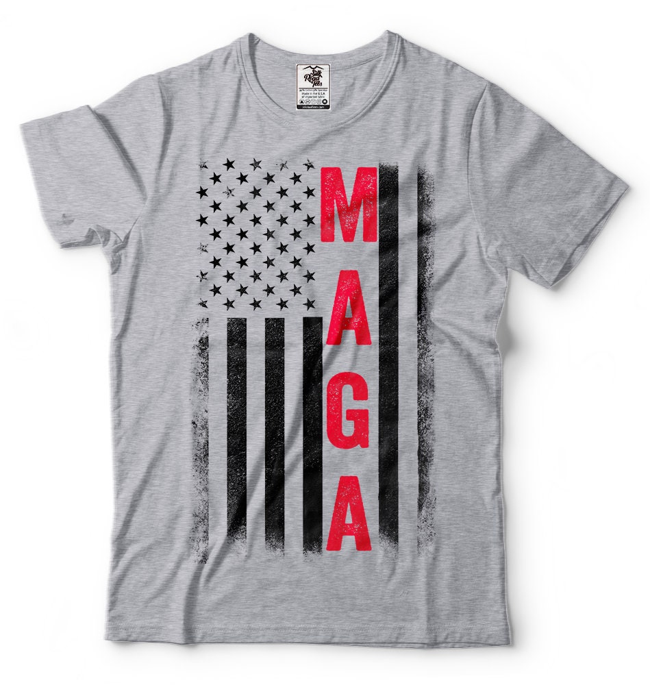 Maga Flag Donald Trump 2024 Election T-shirt Us Presidential Election Trump Re-election T-shirt Usa Flag Tee