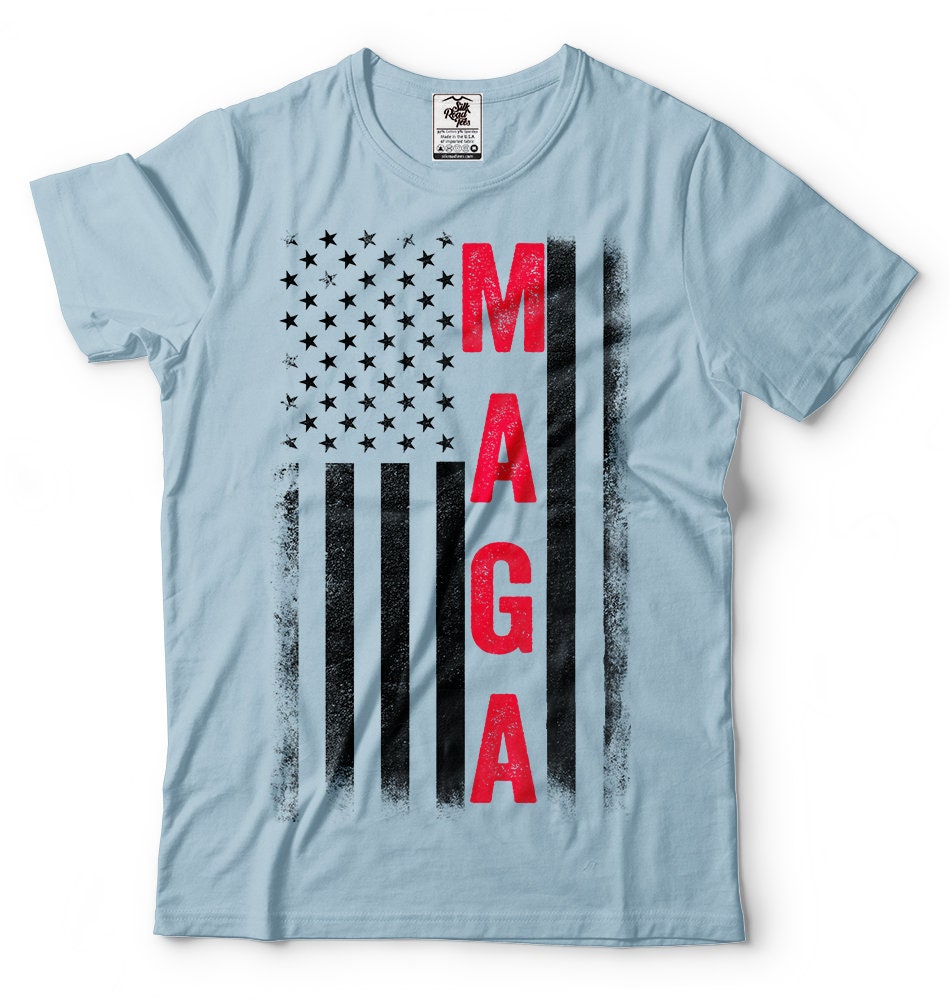 Maga Flag Donald Trump 2024 Election T-shirt Us Presidential Election Trump Re-election T-shirt Usa Flag Tee