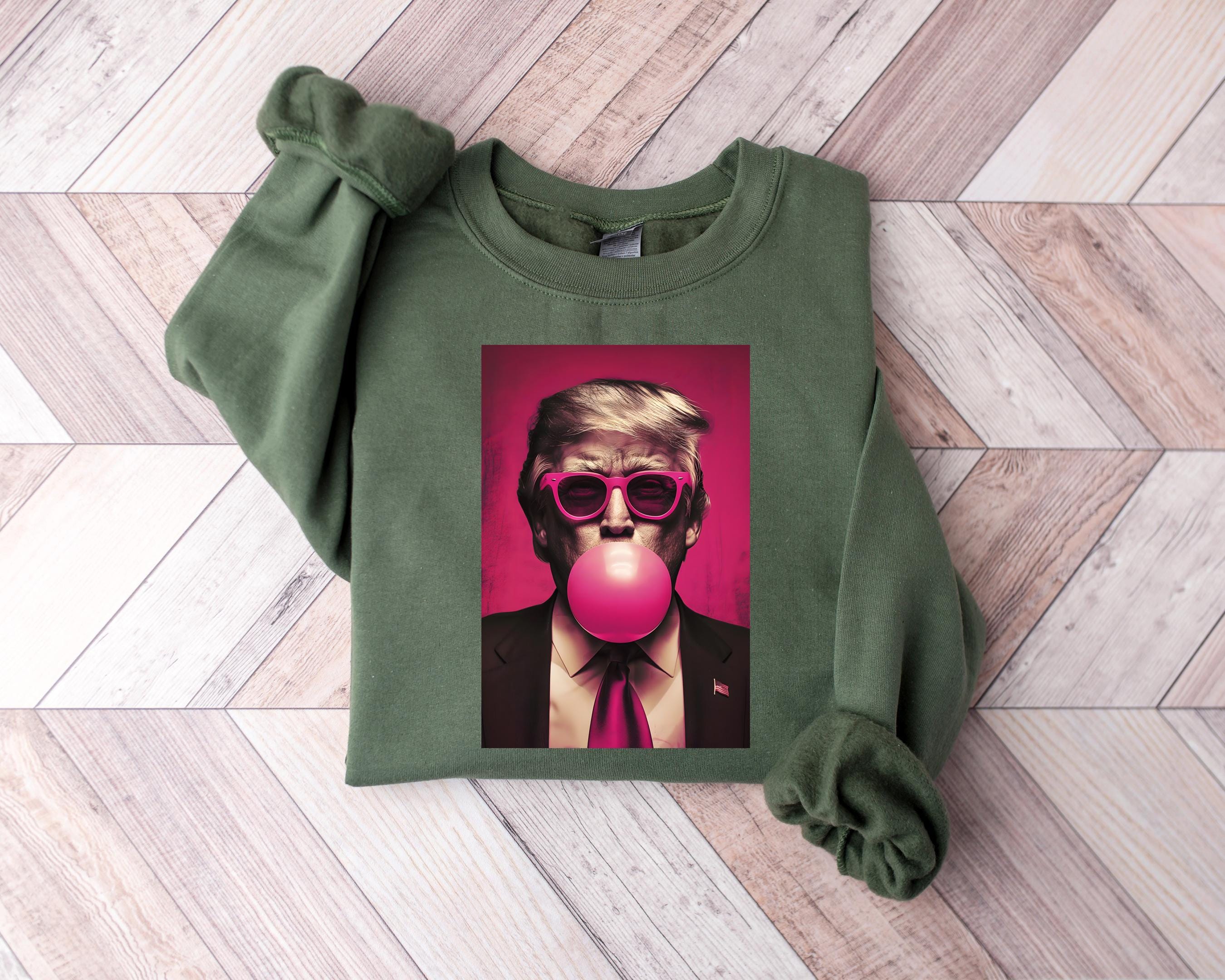 Bubble Gum Trump Shirt Donald Trump 2024 Sweatshirt Vote For Trump Shirt Political Shirt Election Day Shirtmake America Great Again Tee