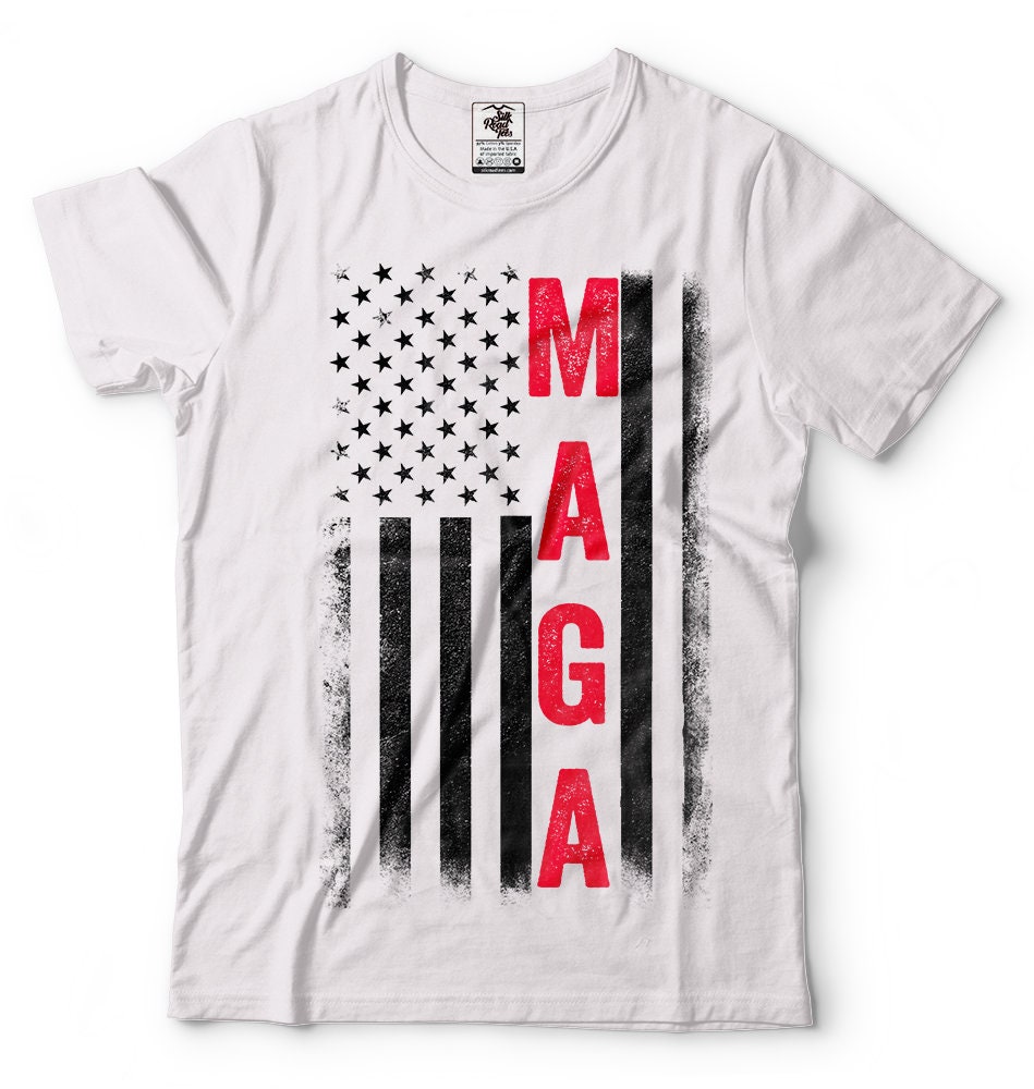 Maga Flag Donald Trump 2024 Election T-shirt Us Presidential Election Trump Re-election T-shirt Usa Flag Tee