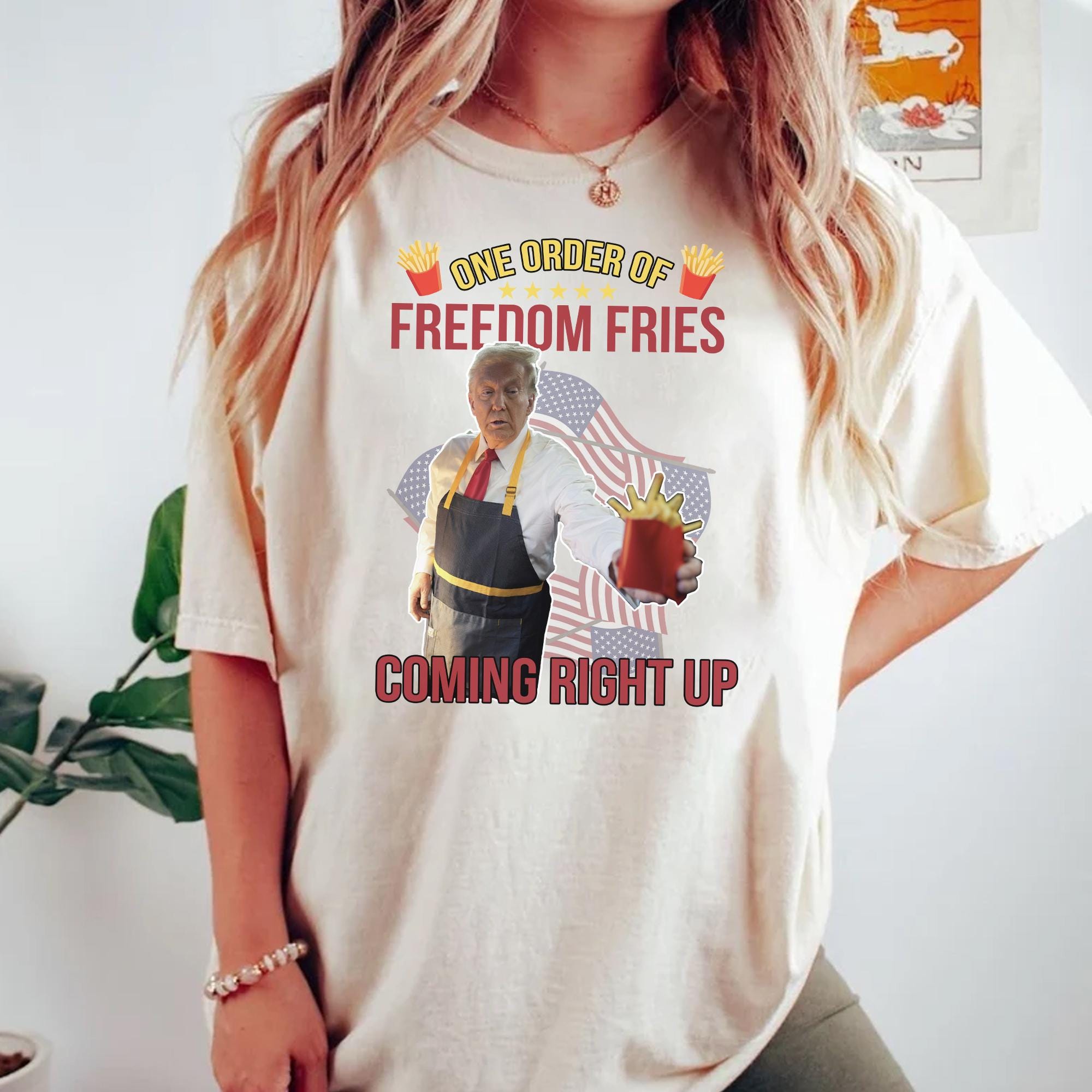 Trump Mcdonald Shirt Pennsylvania Maga Trump 2024 Shirt Gifts For Republican Fast Food Trump Fries Making Fries Presidential Election Tee