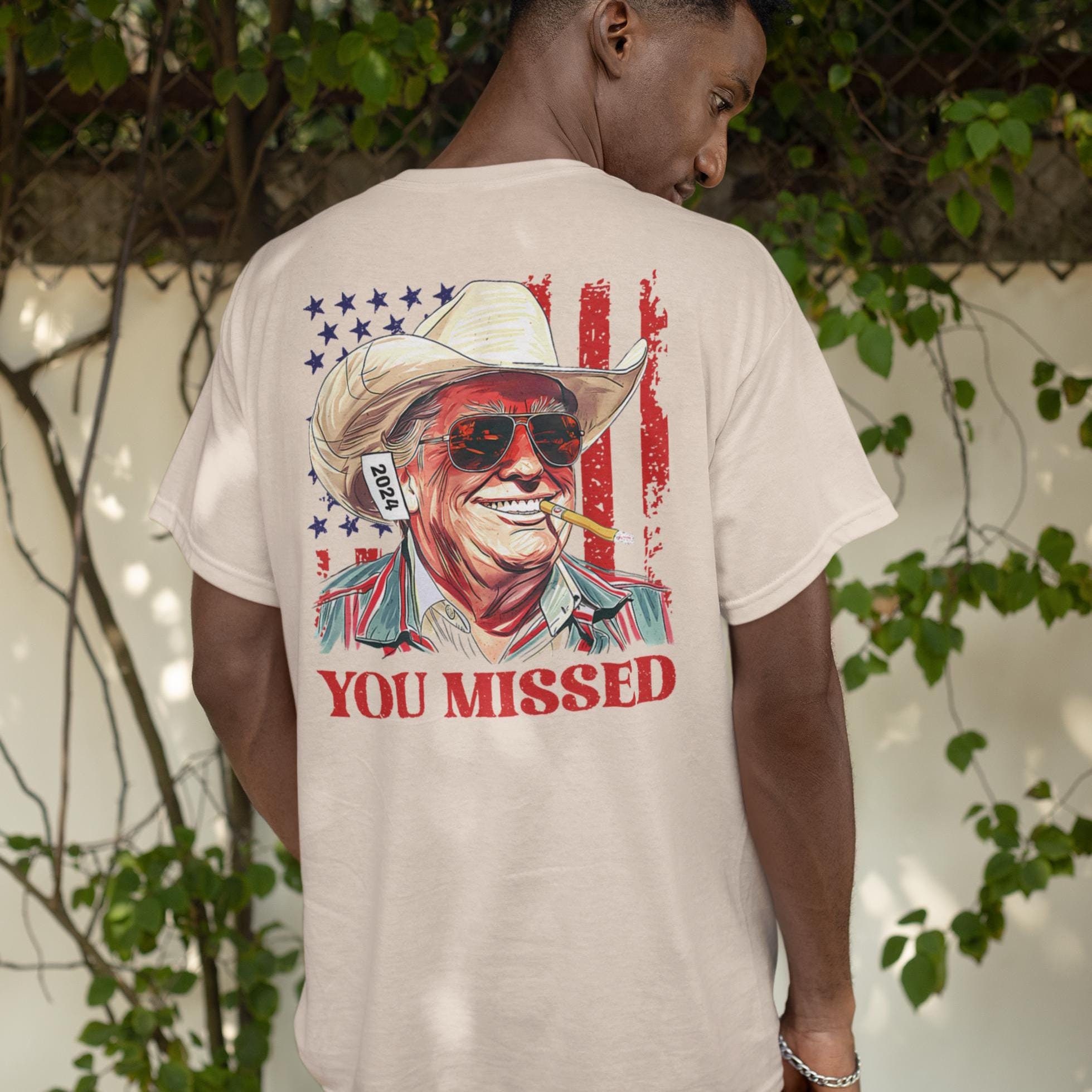 Trump Shirt You Missed Trump Shirt Assassination Attempt Trump Tee Cowboy Trump Tee Presidential Election Stand With Trump Trump 2024