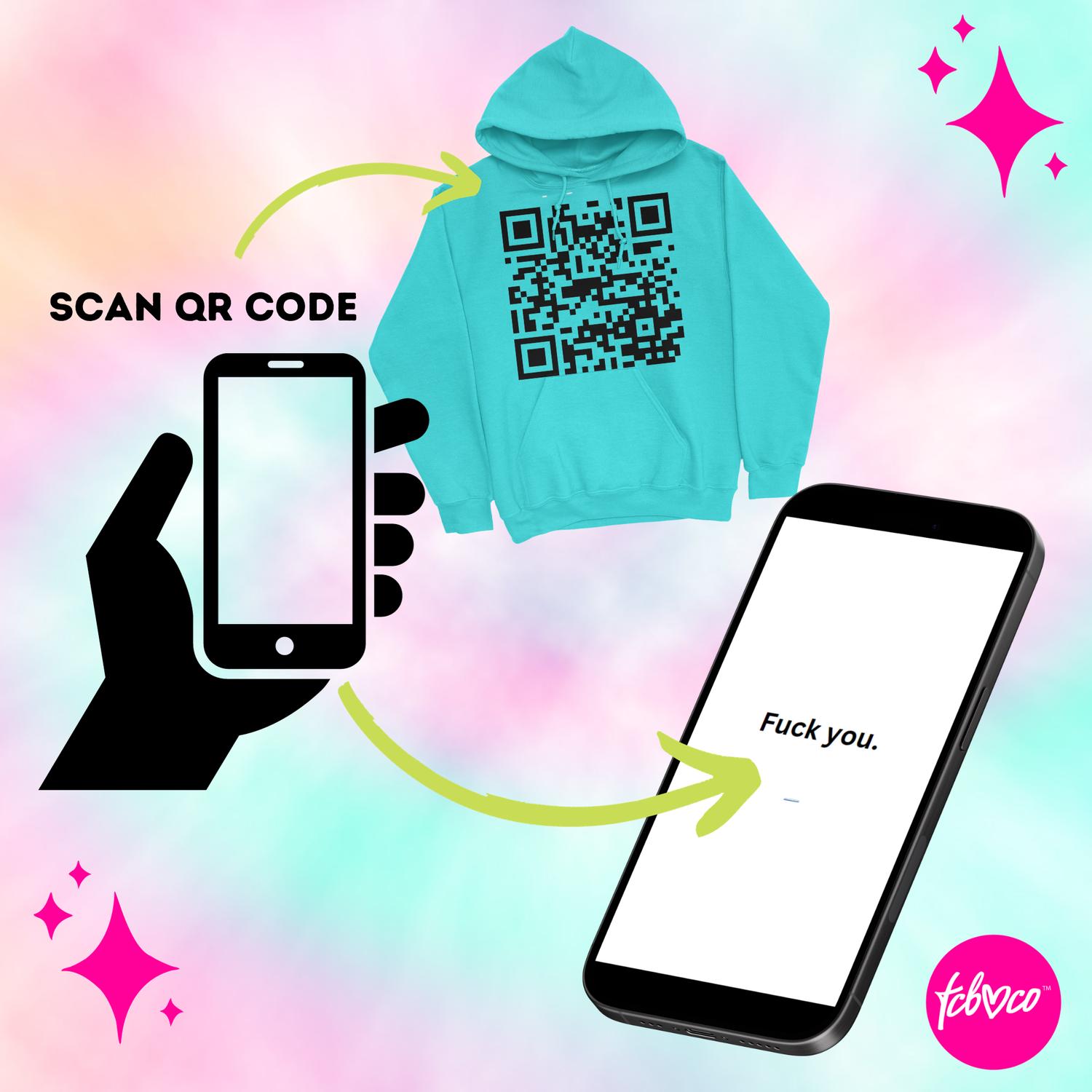 Funny Fu Qr Code Hoodie