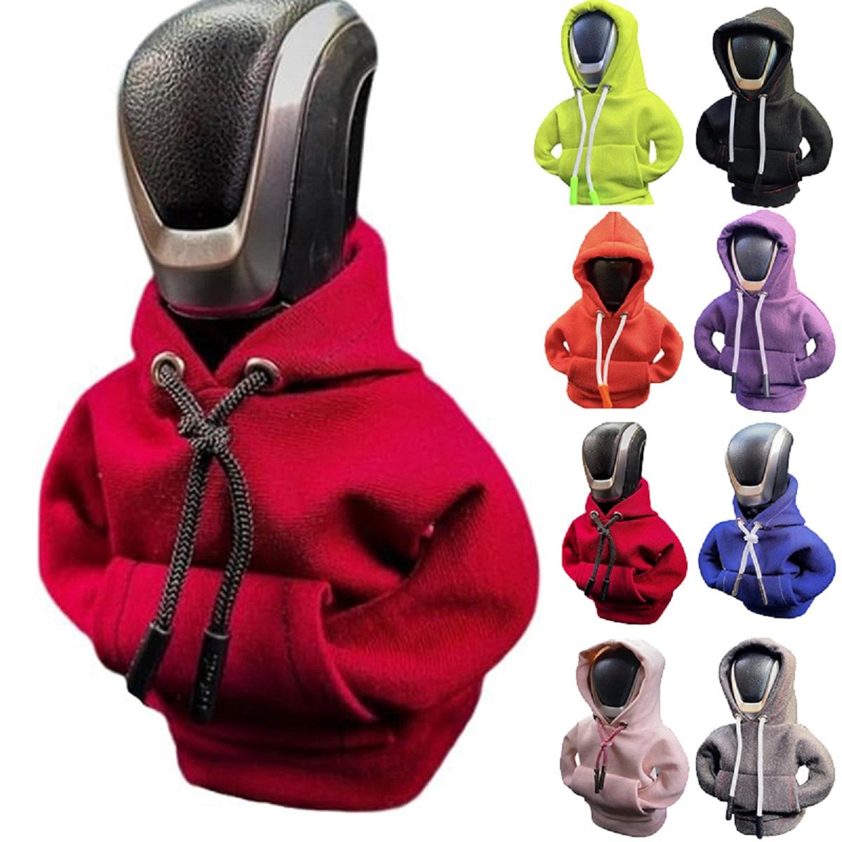 Sann Gear Shift Hoodie Gear Shift Cover Universal Car Shift Knob Hoodie Mini Hoodie For Car Shifter Automotive Interior Cute Gadgets Car Accessories And Decorations