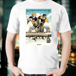Boston Bruins vs Penguins 2023 NHL winter classic poster T-Shirt