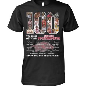 100 Years Of 1923 – 2023 Arkansas Razorbacks Thank You For The Memories T-Shirt