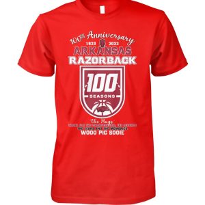 100th Anniversary 1023 – 2023 Arkansas Razorback 100 Seasons The Hogs Wooo Pig Sooie Thank You For The Memories T-Shirt – Limited Edition