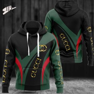 Gucci Dark Green Golden Logo Luxury Brand Premium Hoodie For Men Women Luxury Hoodie Outfit For Fall Outfit