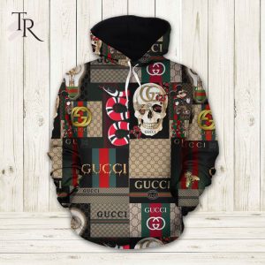Gucci Skull Unisex Hoodie For Men Women Luxury Brand Outfit Luxury Hoodie Outfit For Fall Outfit
