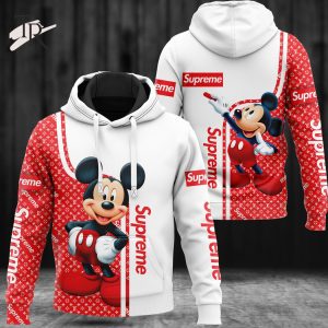 Louis Vuitton Supreme Mickey Mouse Teaching Luxury Brand Hoodie For Men Women Luxury Hoodie Outfit For Fall Outfit