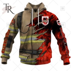 NRL ST George Illawarra Dragons Special Design With Firefighter Hoodie 3D