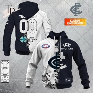 Personalized Guernsey Mix V2 AFL Carlton Blues Hoodie 3D