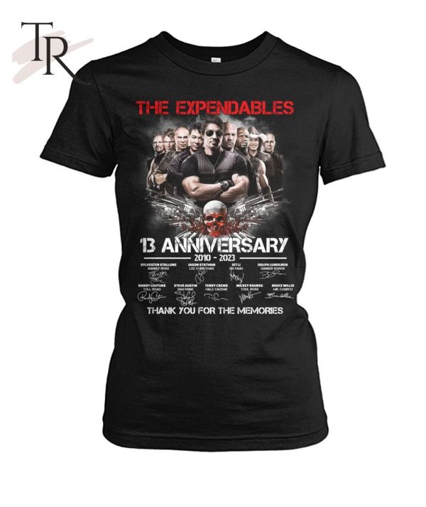 The Expendables 13th Anniversary 2010 – 2023 Thank You For The Memories T-Shirt