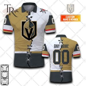 Customized NHL Vegas Golden Knights Mix Jersey Style Polo Shirt