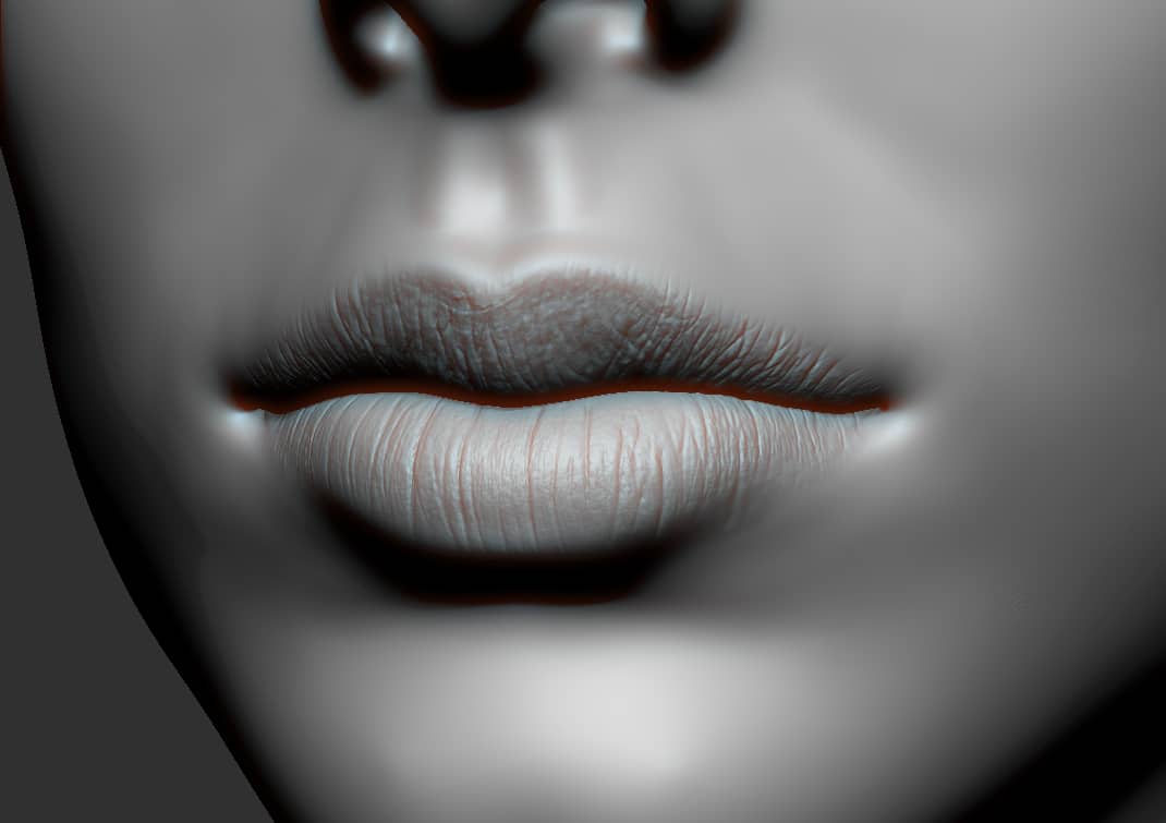 lip details zbrush