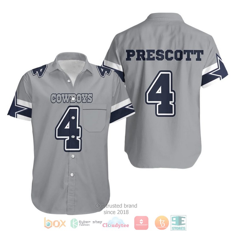 04 Dak Prescott Cowboys Jersey Inspired Style Hawaiian Shirt