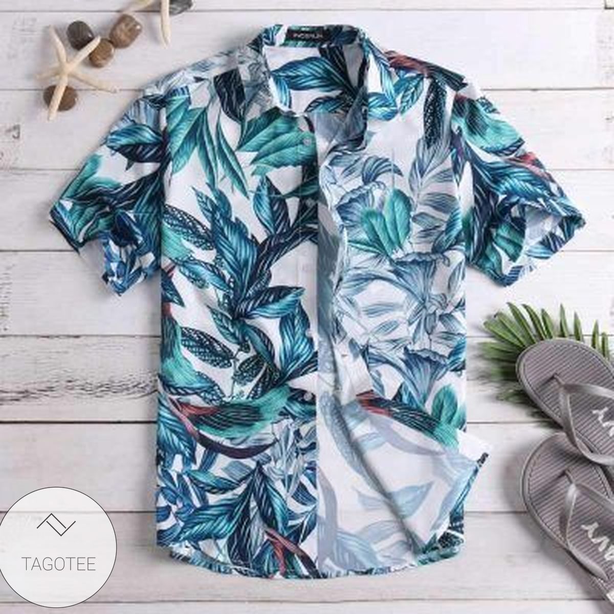 2020 Hot Tropical Leaf Vintage Hawaiian Shirts 100 Cotton