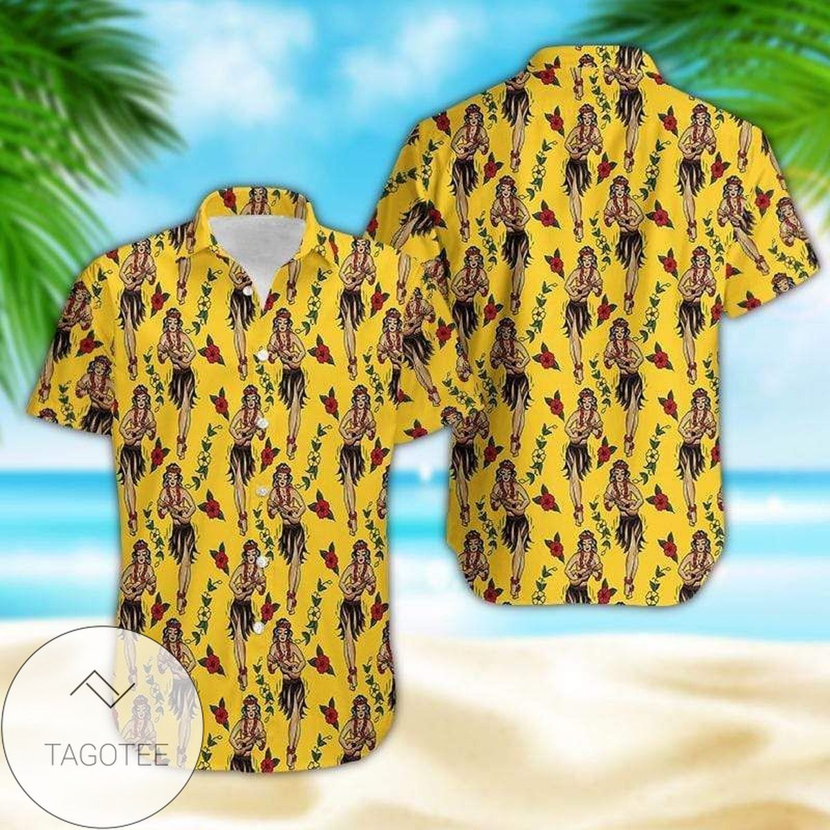 2022 Authentic Hawaiian Shirts Aloha Tiki And Sexy Girl #2304dh