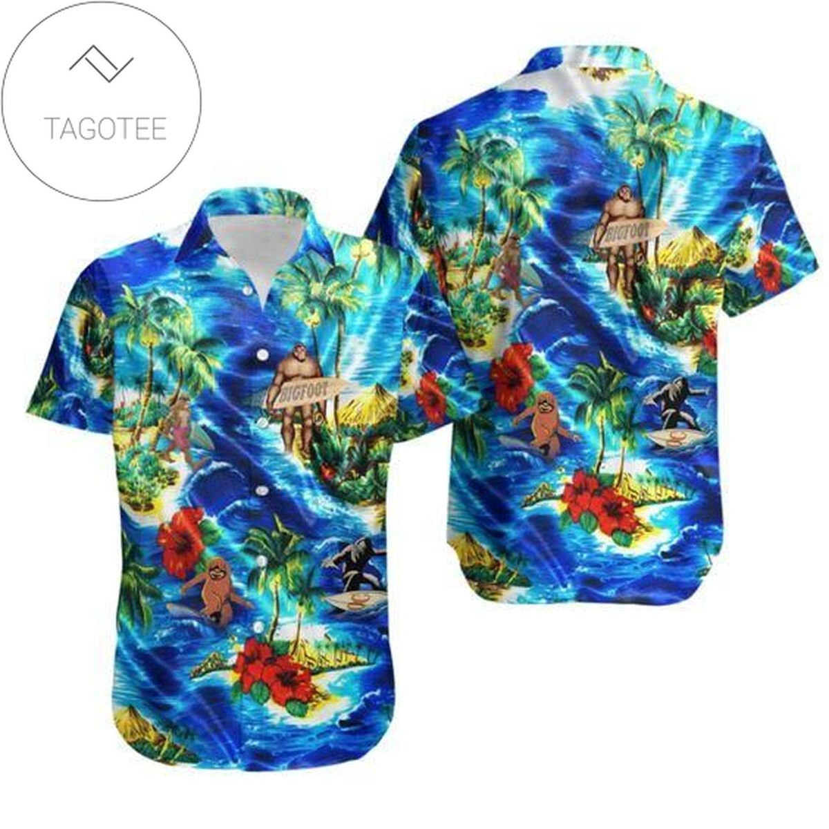 2022 Authentic Hawaiian Shirts Bigfoot Cool Night 2008dh