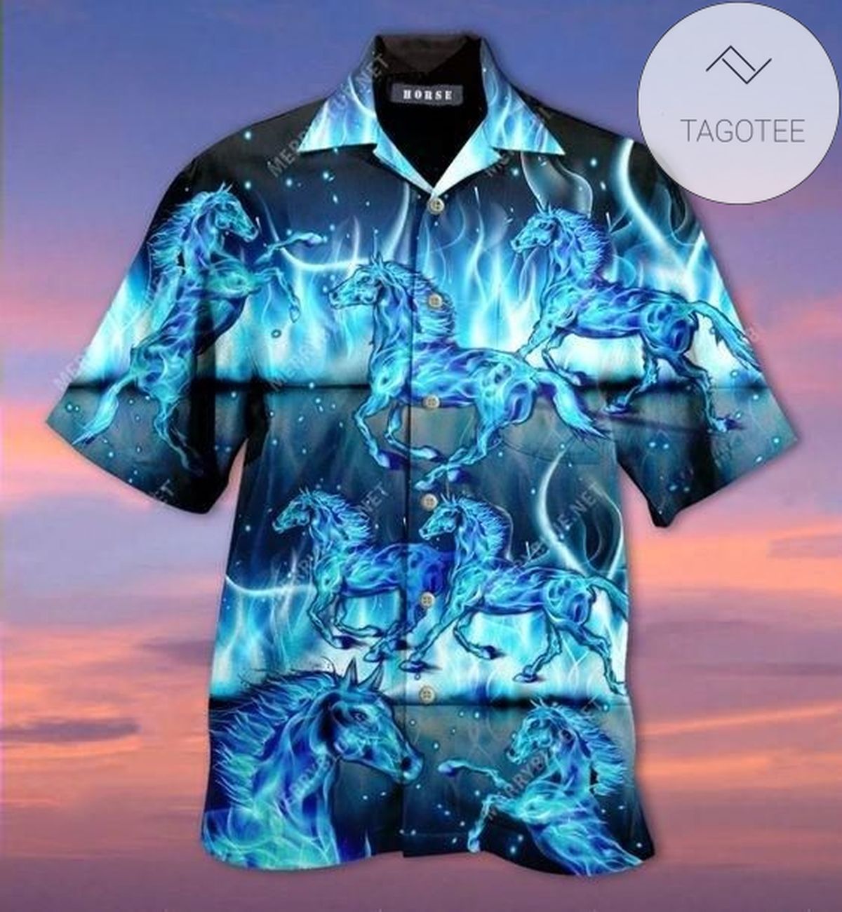 2022 Authentic Hawaiian Shirts Bull Riding Tropical