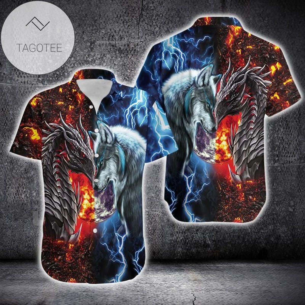 2022 Authentic Hawaiian Shirts Dragon Fire