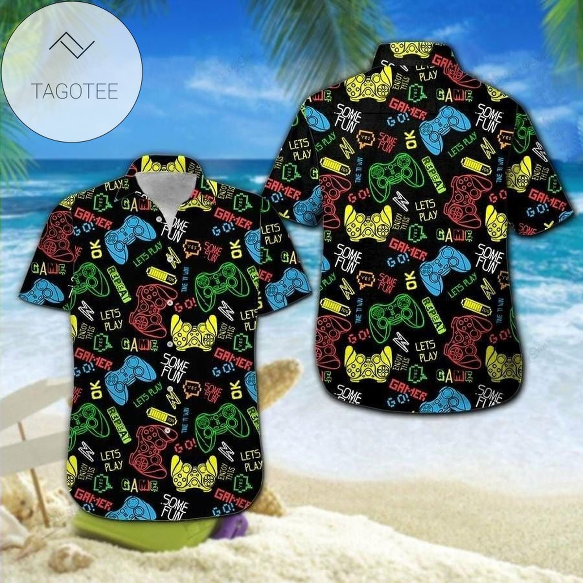 2022 Authentic Hawaiian Shirts Glowing Cat Skull