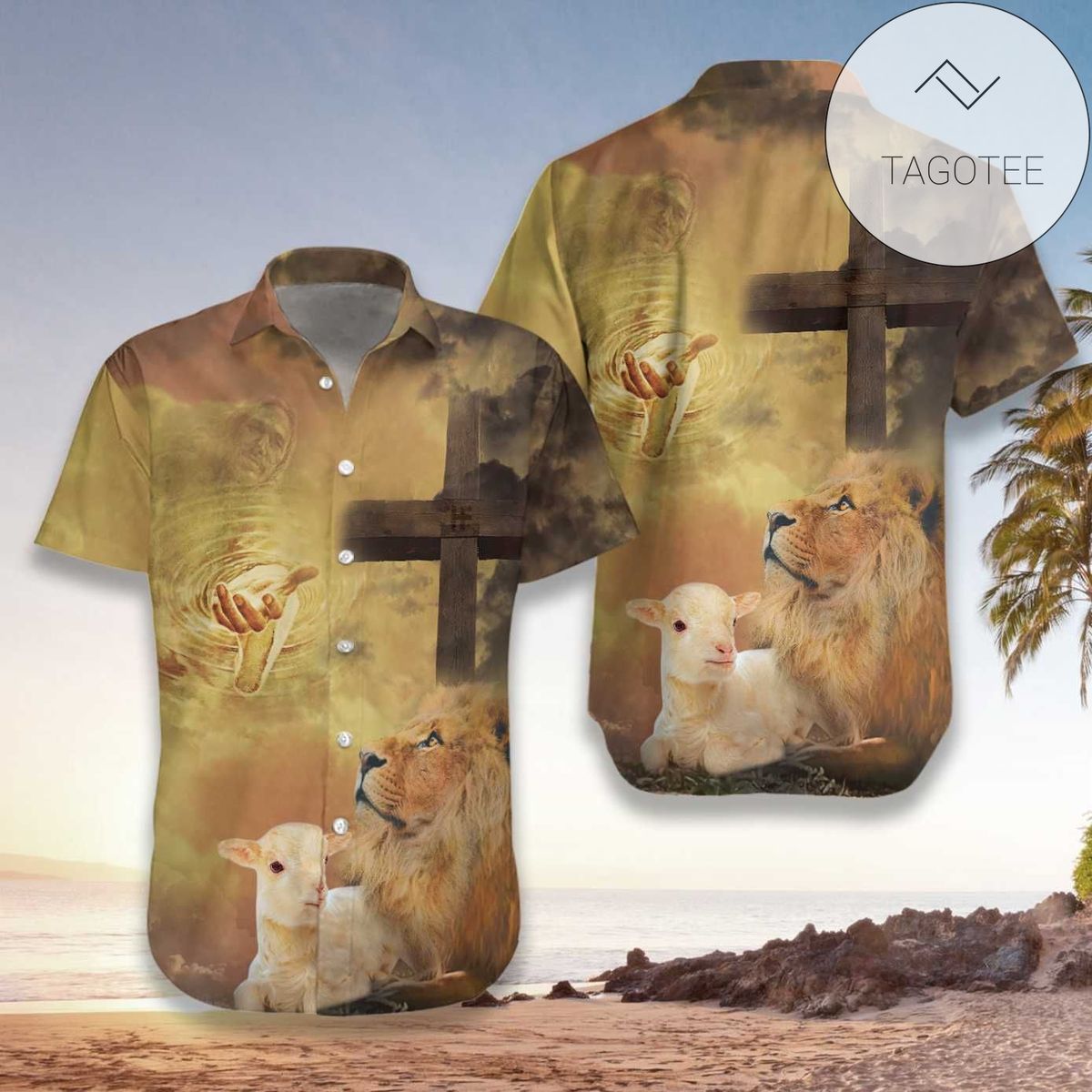 2022 Authentic Hawaiian Shirts Jesus Lamb And Lion