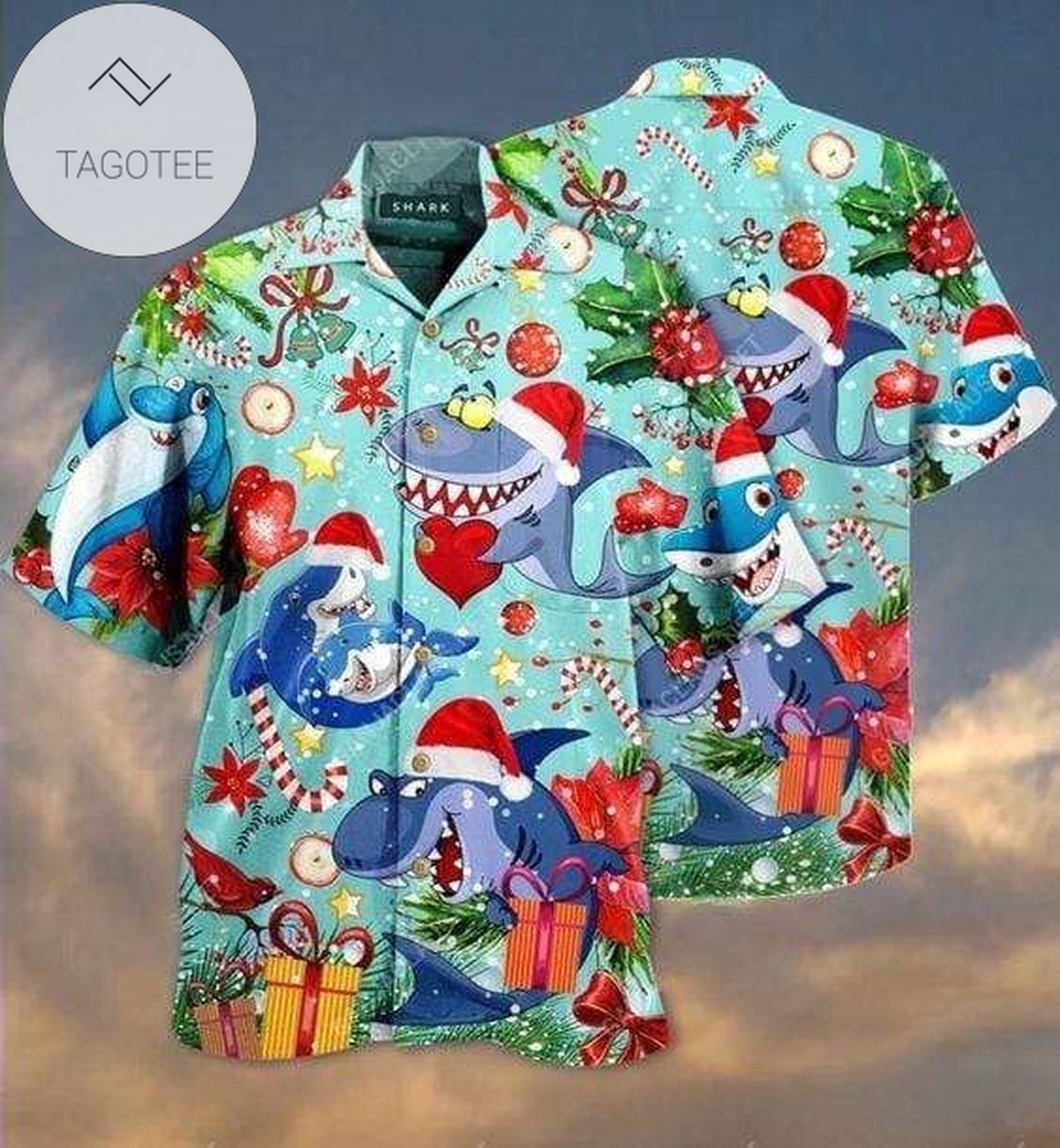 2022 Authentic Hawaiian Shirts Shark And Earth