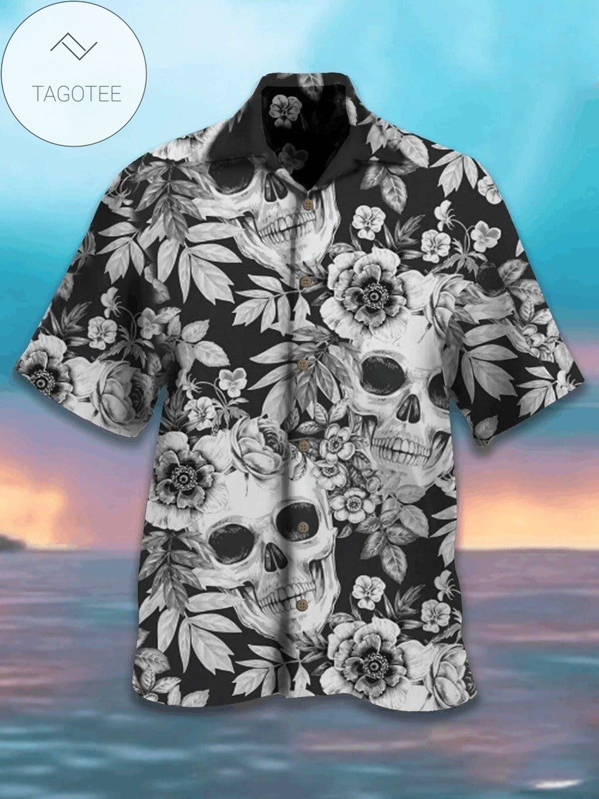 2022 Authentic Hawaiian Shirts Skull Flowers Day Of The Dead