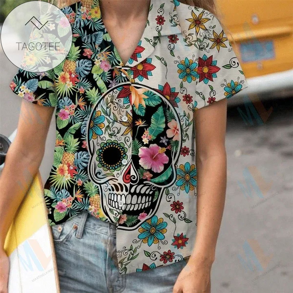 2022 Authentic Hawaiian Shirts Sugar Skull Holiday