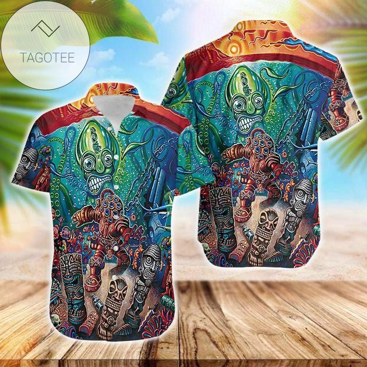 2022 Authentic Hawaiian Shirts Tiki And Pineapple #2704kv