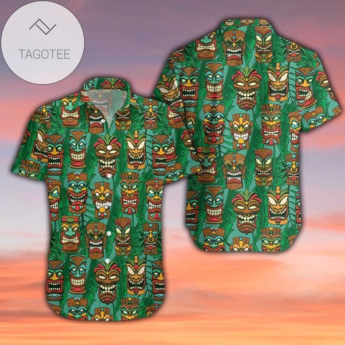 2022 Authentic Hawaiian Shirts Tiki Doodles #2704kv