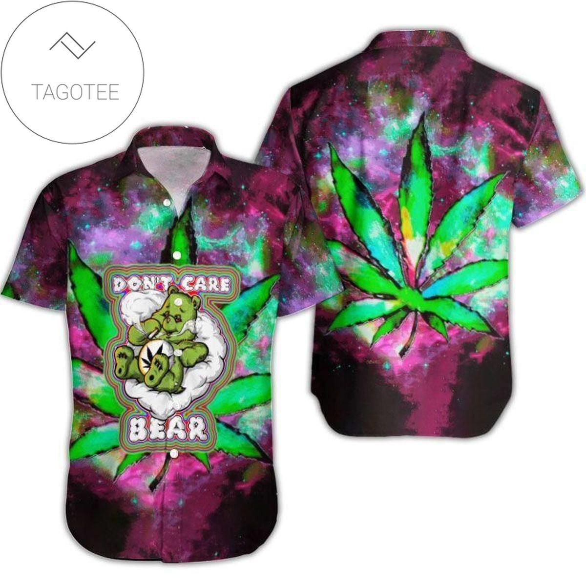 2022 Authentic Hawaiian Shirts Weed Hologram